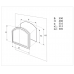 STOVE DOOR WITH  GLASS / C: c00364; H[mm]: 480; B[mm]: 590