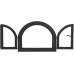 STOVE DOOR WITH  GLASS / C: c00364; H[mm]: 480; B[mm]: 590