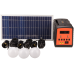 Kit Iluminare LED cu Incarcare Solara Lampa de Perete 4 Becuri Port USB si Radio FM / P[W]: 2x4; Pp[W]: 8