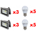 Proiector Led IP65 x 6 buc + Bec Led / Tip A60 x 10 buc Promo.